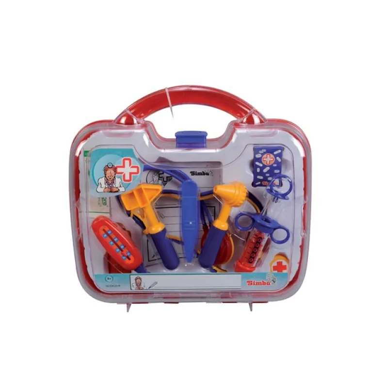 Simba Lekárske súpravy Simba Lekársky kufrík 10 kusov, 30x28x9 cm