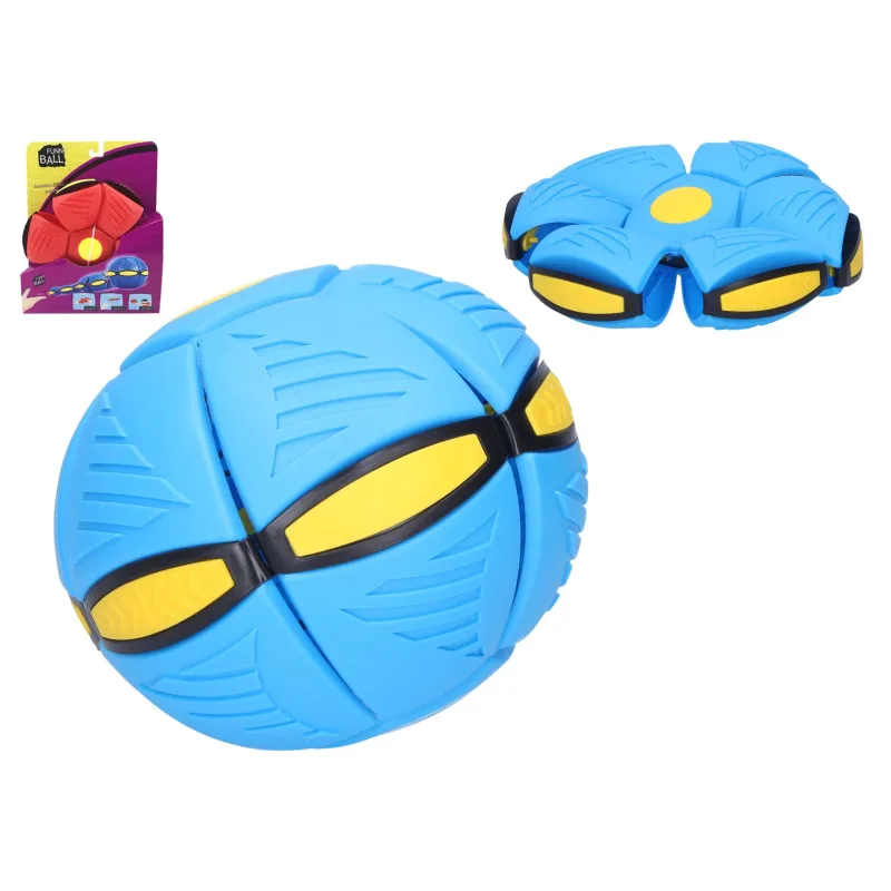 Wiky Flat Ball - Hoď disk, chyť loptu! plast 22cm 2 farby na karte 22x27x5,5cm