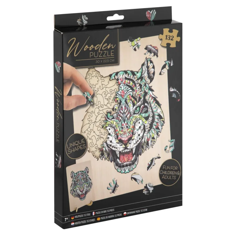 Mac Toys Dřevěné puzzle Tygr - 132ks