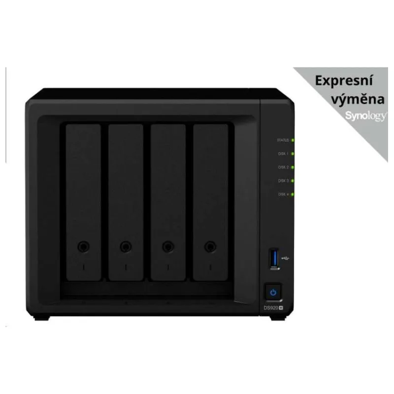 Synology DS923+ DiskStation (2C/RyzenR1600/2,6-3,1GHz/4GBRAM/4xSATA/2xM.2/2xUSB3.2/2xGbE/1xPCIe) (DS923+)