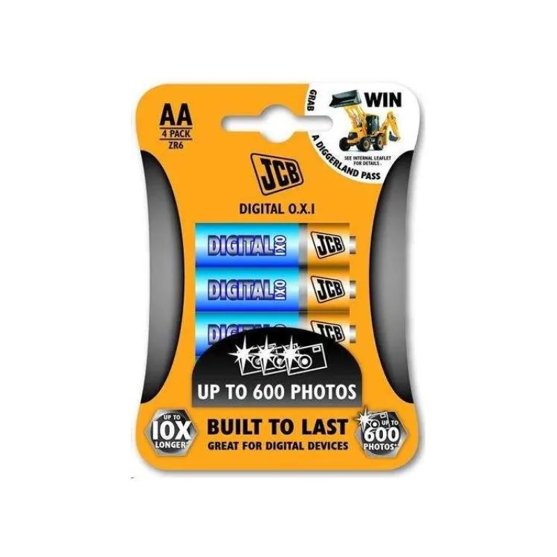 JCB OXI DIGITAL alkalická batéria LR06/AA, blister 4 ks (JCB-LR06OXI-4B)