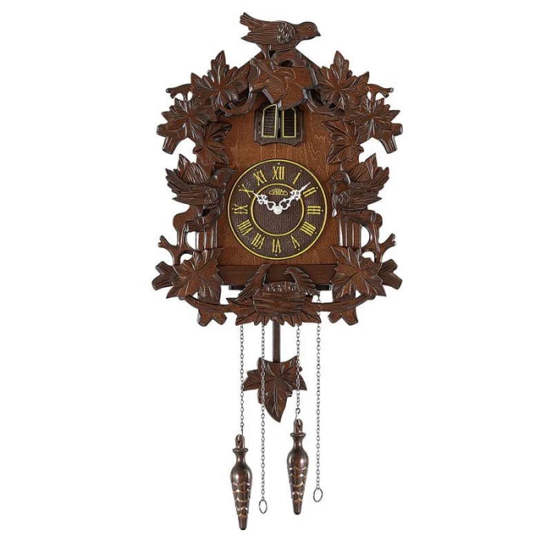 Nástenné hodiny Kukučky VIII - tmavo hnedé PRIM E07P.4596.52