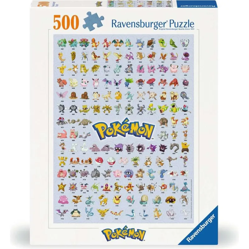 Puzzle Ravensburger 500 dielikov Prvých 151 Pokémonov