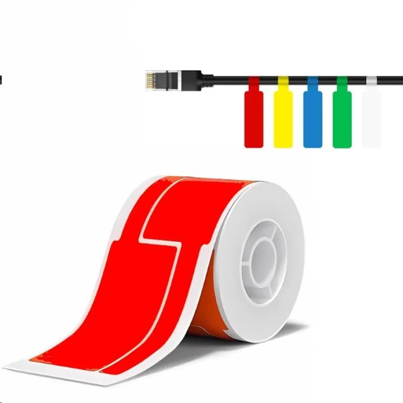 Niimbot štítky na káble T 25 × 76 mm 200 ks Červené pre B21, B21S, B3, B1S