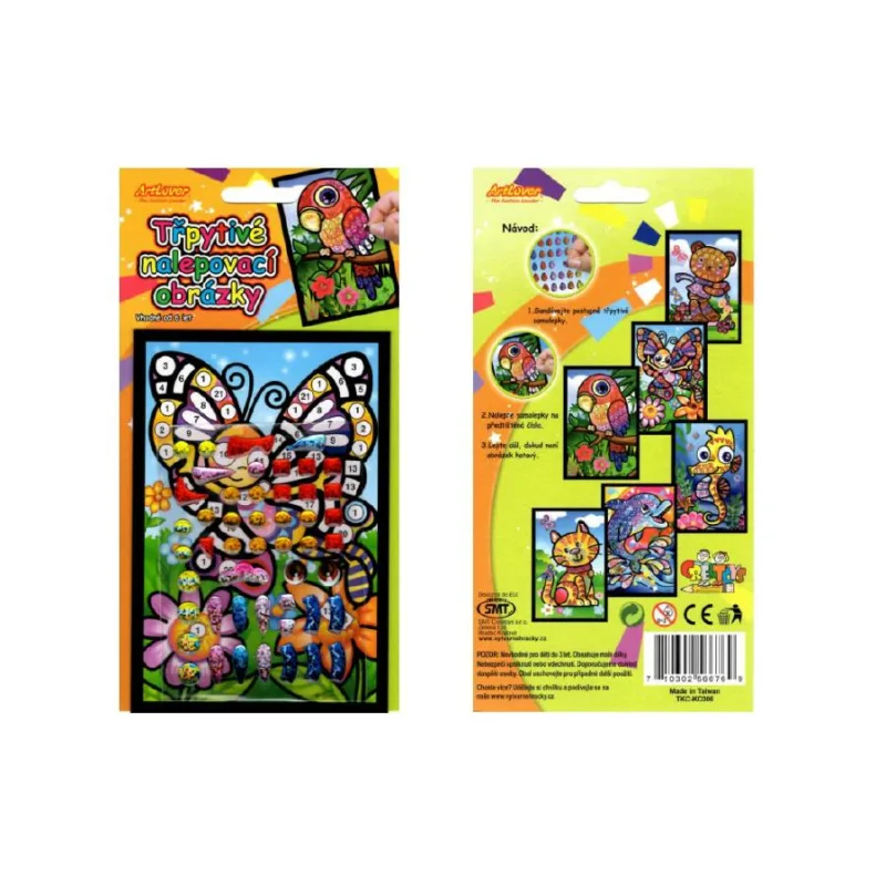 SMT Creatoys Trblietavý nalepovací obrázok 15x10cm asst v sáčku
