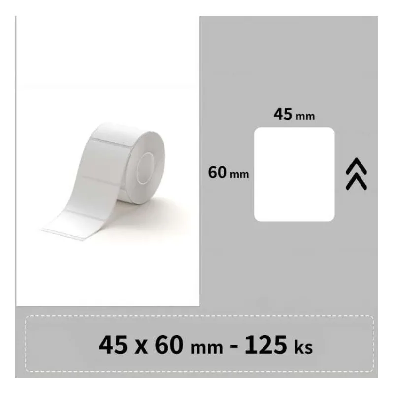 Niimbot štítky R 45x60mm 125ks Bílé pro B21, B21S, B3, B1S (1EA01195501)