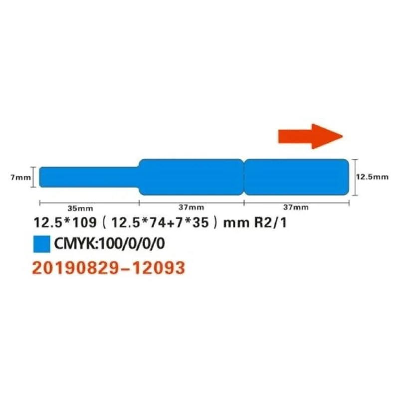Niimbot štítky na kabely RXL 12, 5x109mm 60ks Blue pro D11 a D110…