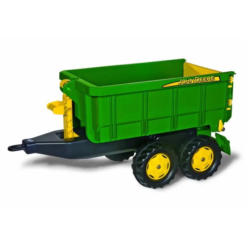ROLLYTOYS Vlečka za traktor John Deere vyklápěcí zelená