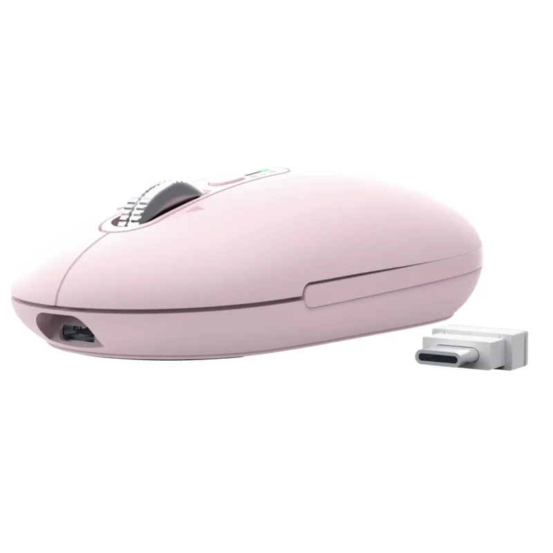 Trust Seron Slim/Kancelářská/Optická/3 200 DPI/USB+BT/Růžová 26206