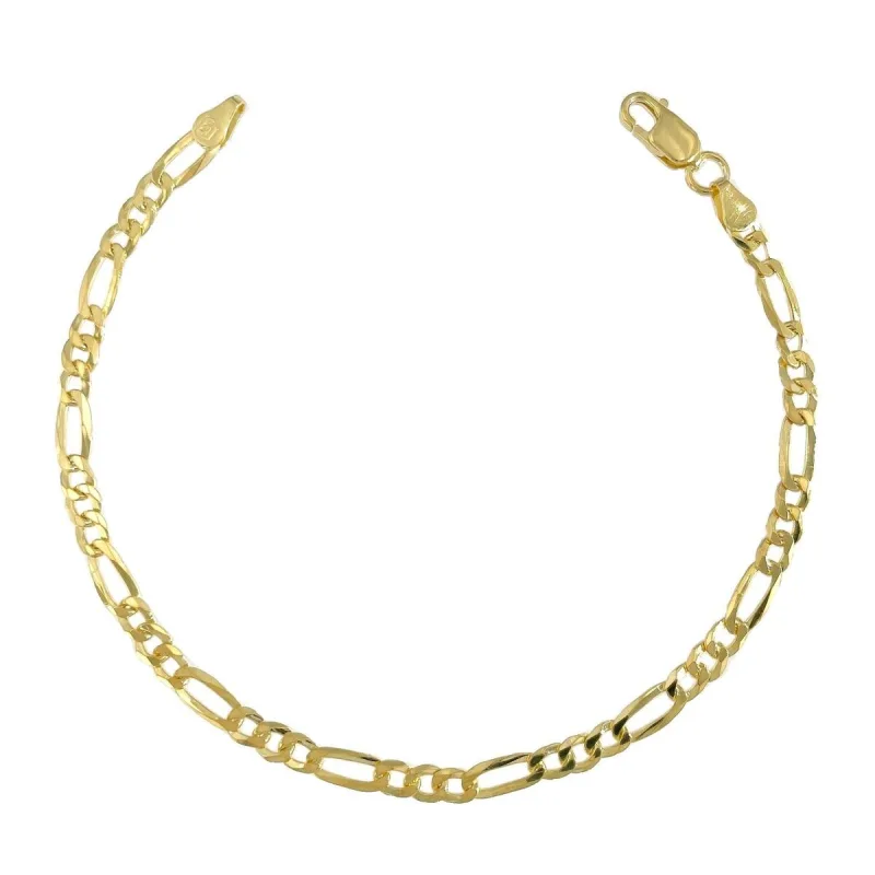 Strieborný pozlátený náramok figaro dĺžka náramku 21cm