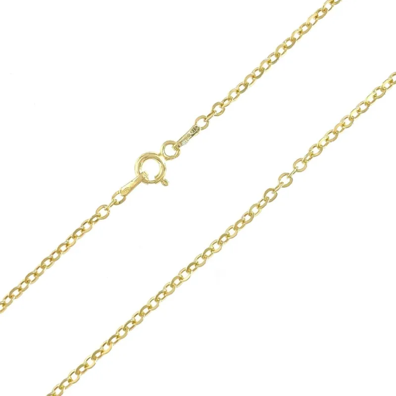 Strieborná pozlátená retiazka rolo open dĺžka retiazky 55cm