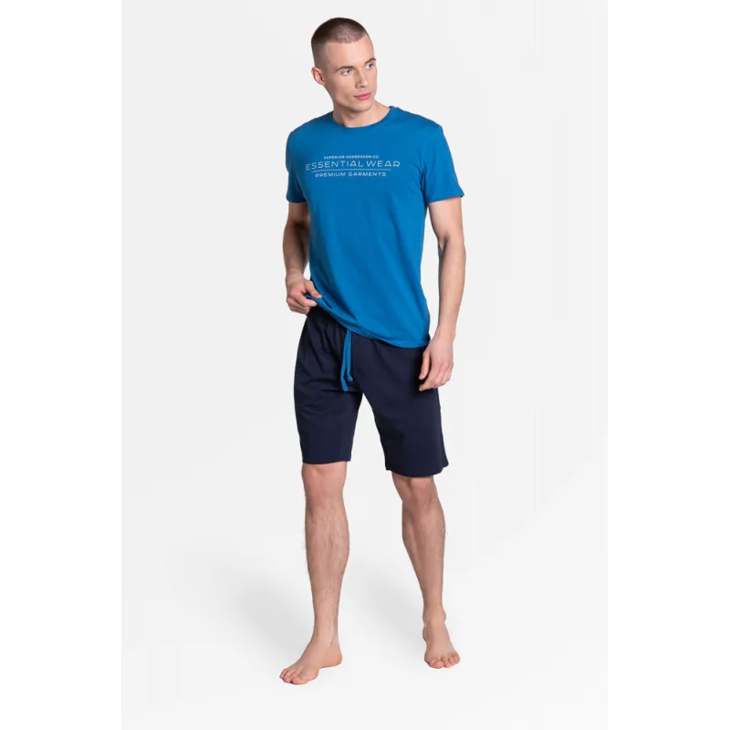 Henderson Pánske Pyžamo model 151576 Modré L