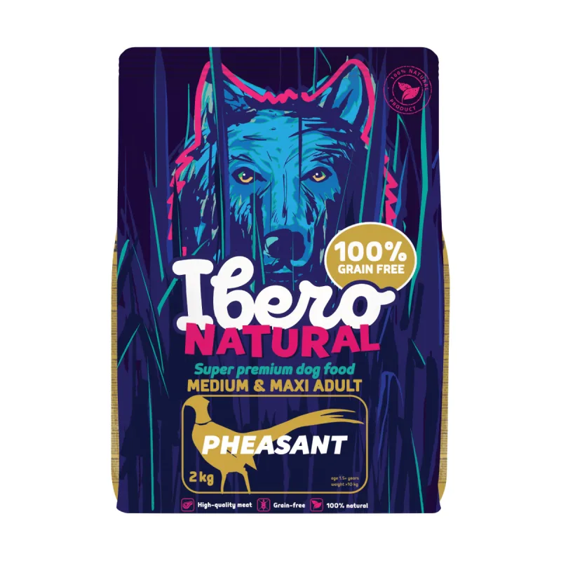 IBERO GF Ibero Grain-free Dog Medium & Maxi Adult Pheasant - 2kg