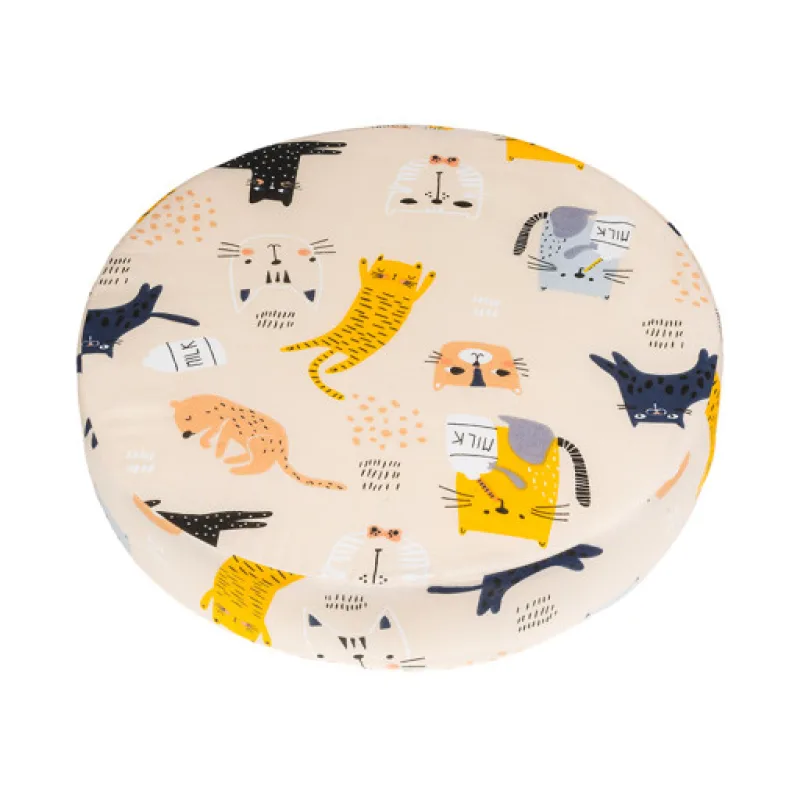 Bellatex Sedák KULATÝ, Kočička béžová - průměr 40 cm