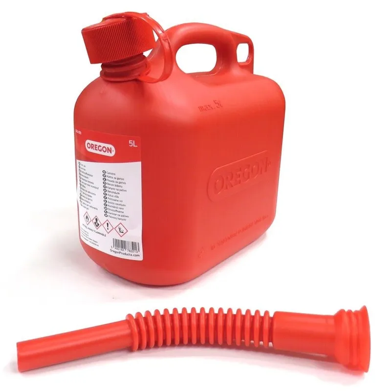 Kanister na benzín OREGON červený 5 l