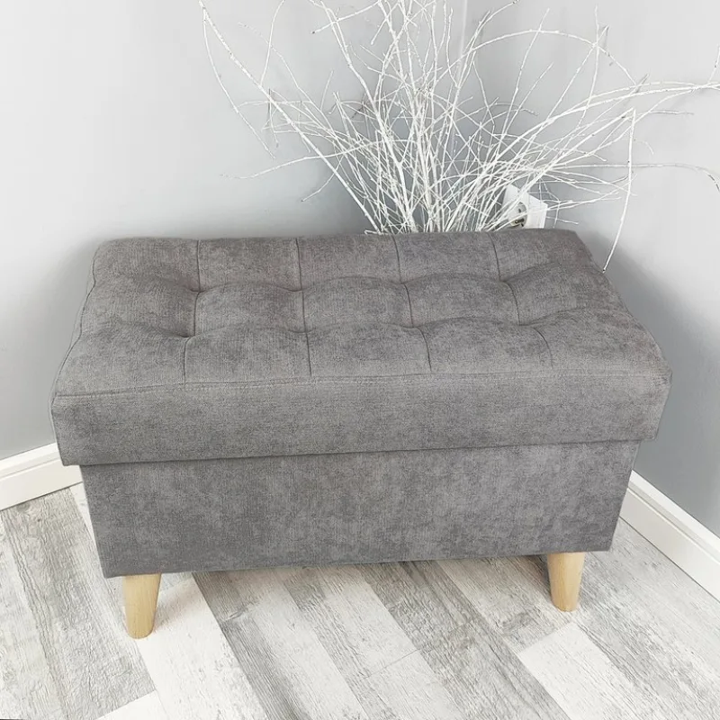 Well Done Taburet Florencia s úložným priestorom 60 × 30 – rôzne farby Barva: 93 tmavě šedá