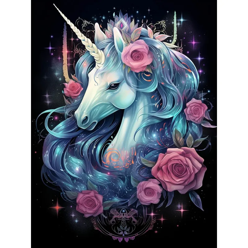 Norimpex Diamantové maľovanie Portrét jednorožca 40x30cm