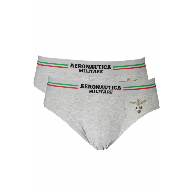 AERONAUTICA MILITARE Pánske Slipy 2 Pack Šedé XL
