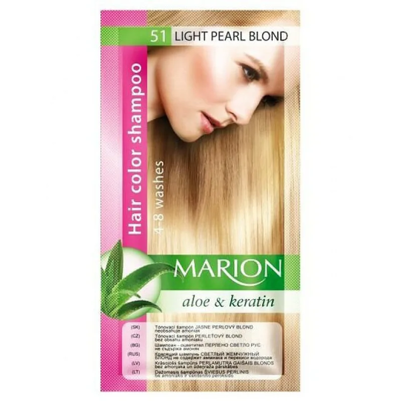 MARION Hair Color Shampoo 51 Light Pearl Blonde - tónovací šampón 40ml - svetlo perleťová blond
