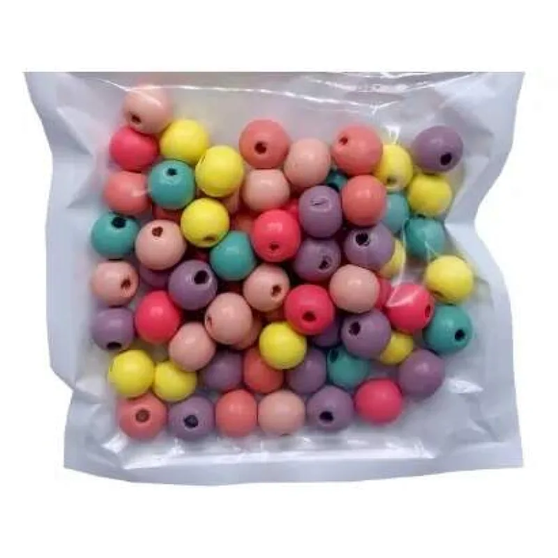 Farebné korálky 10mm pestré - VÝHODNÉ BALENIE 70KS