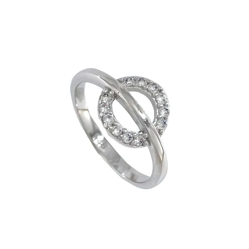 Strieborný prsteň zirkónový krúžok veľkosť prsteňa 54