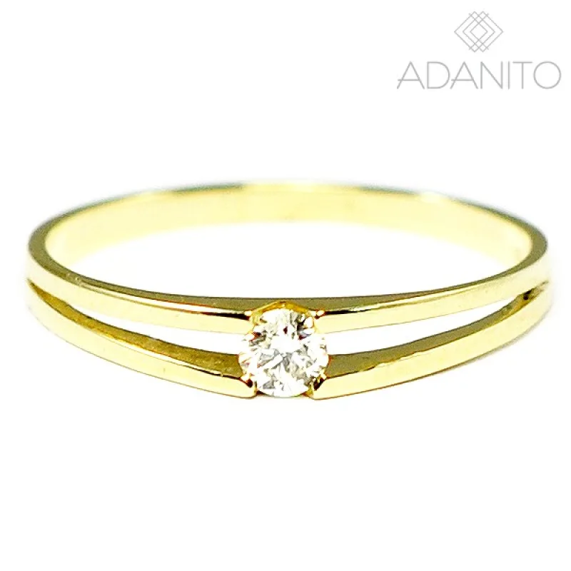 Zlatý briliantový zásnubný prsteň ADANITO ZSK321