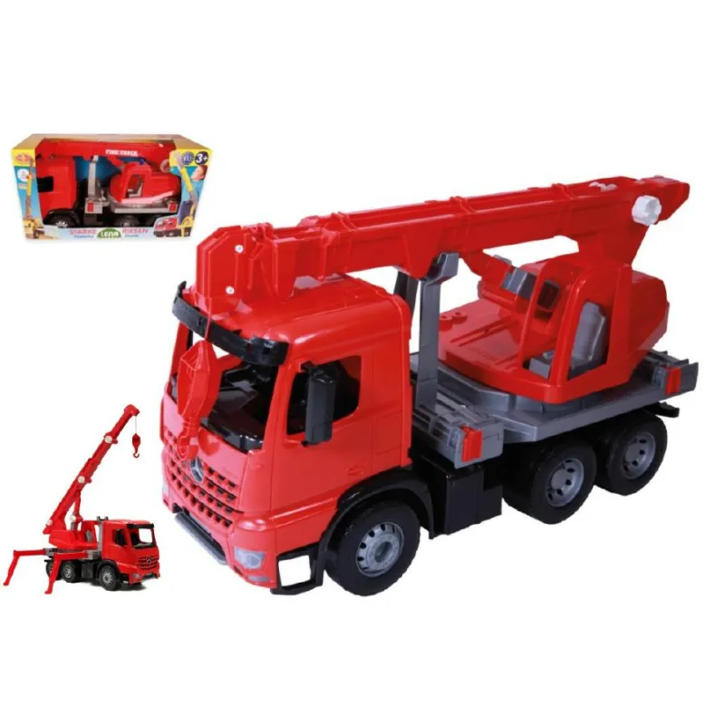 Lena Autožeriav Actros plast 67cm 3-osý v krabici