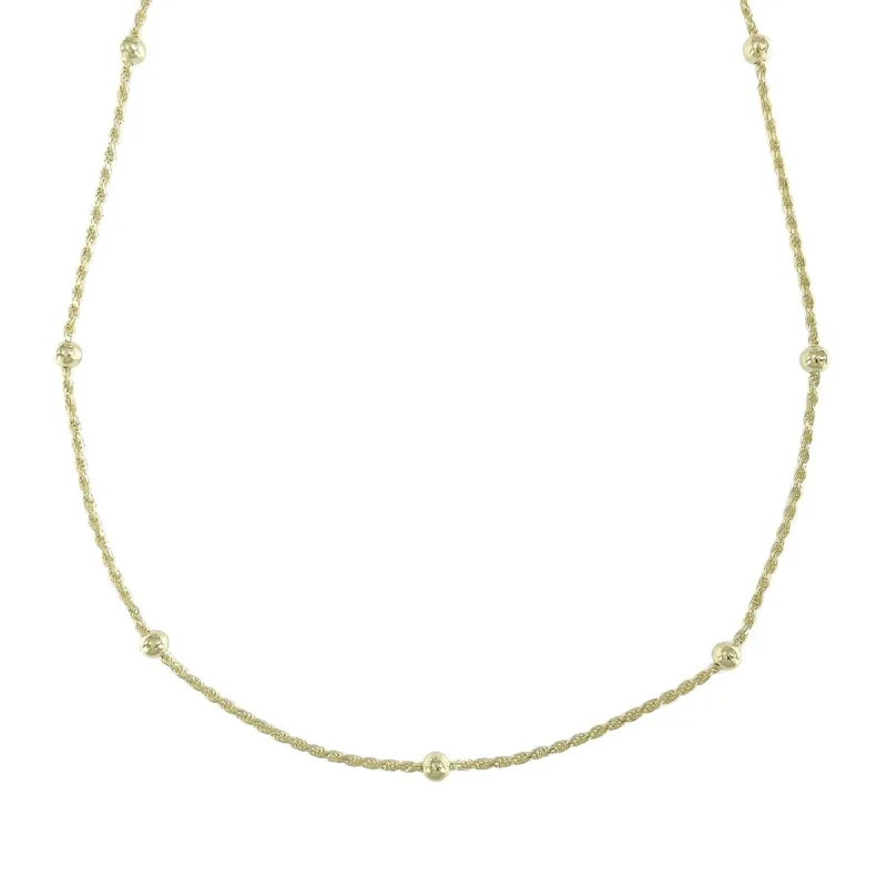 Strieborná retiazka valis s guličkami pozlátená dĺžka retiazky 45cm