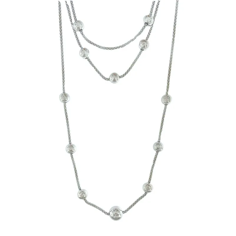Strieborný náhrdelník s guľôčkami dĺžka náhrdelníka 42cm