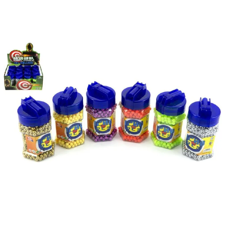 Teddies Guličky do pištole 1200ks 6mm asst 6 farieb v plastovej fľaši