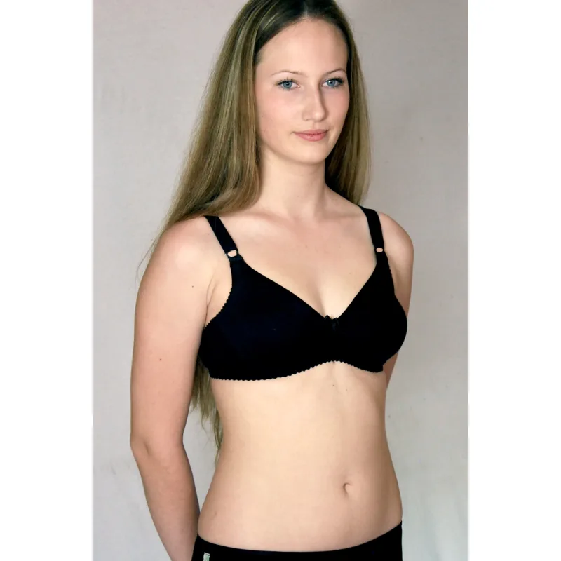 Podprsenka bavlnená kosticová čierna - čierne, 85A