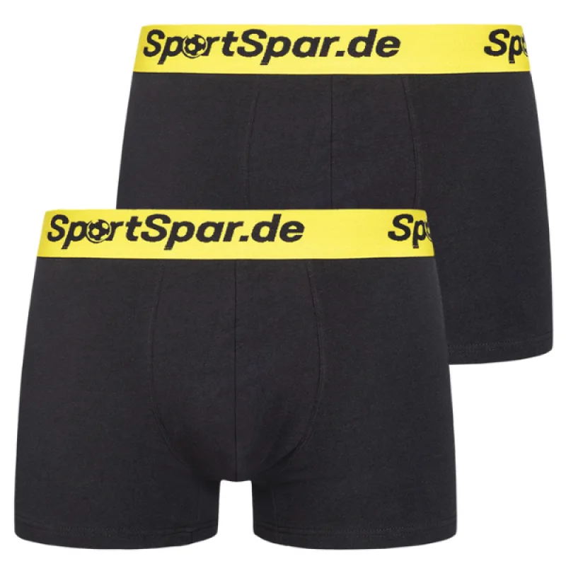 Pohodlné Pánske Boxerky SPORTSPAR balenie 2 ks 95% Bavlna Čierno-Žlté M