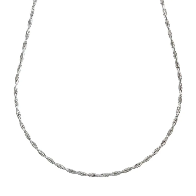 Strieborná retiazka hádok splietaný dĺžka retiazky 42cm