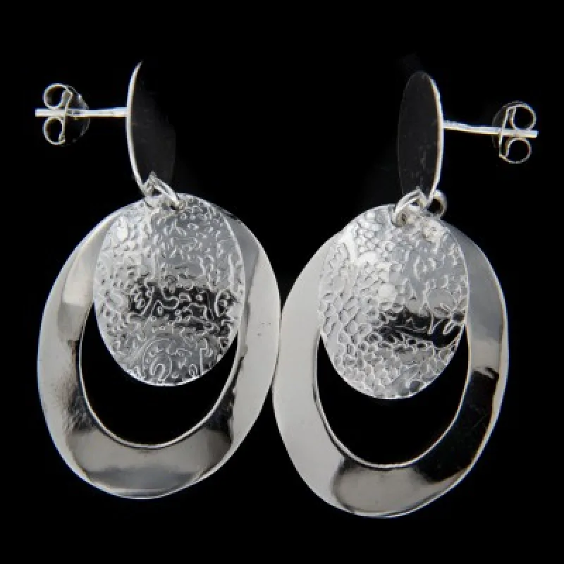 Strieborné náušnice na puzety KA E3441