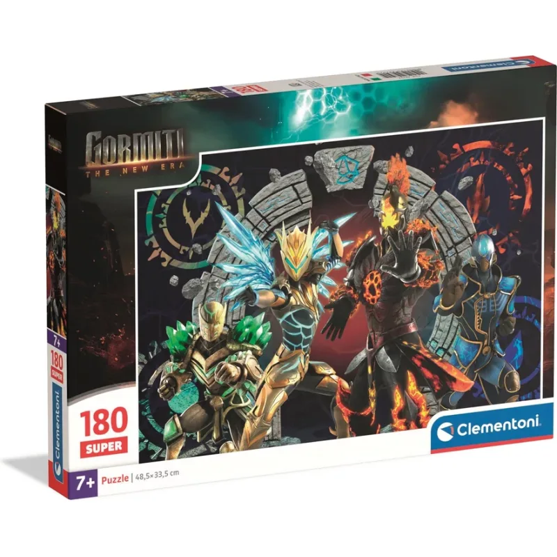 Puzzle pre deti Clementoni 180 dielikov SUPER Gormiti: Elementárni strážcovia