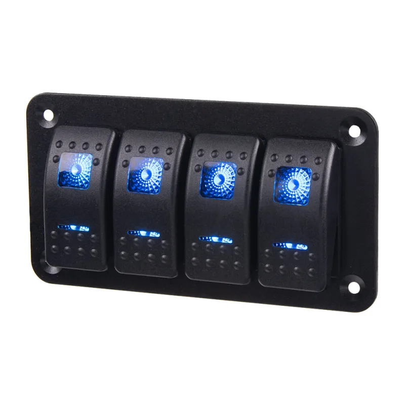Panel s 4x spínači Rocker 12/24V 47154