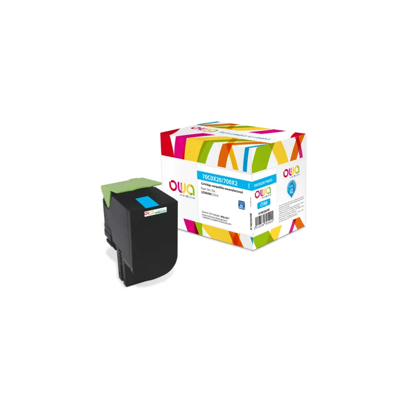 OWA Armor toner kompatibilní s Lexmark 70C2XCE, 4000st, modrá/cyan K18026OW