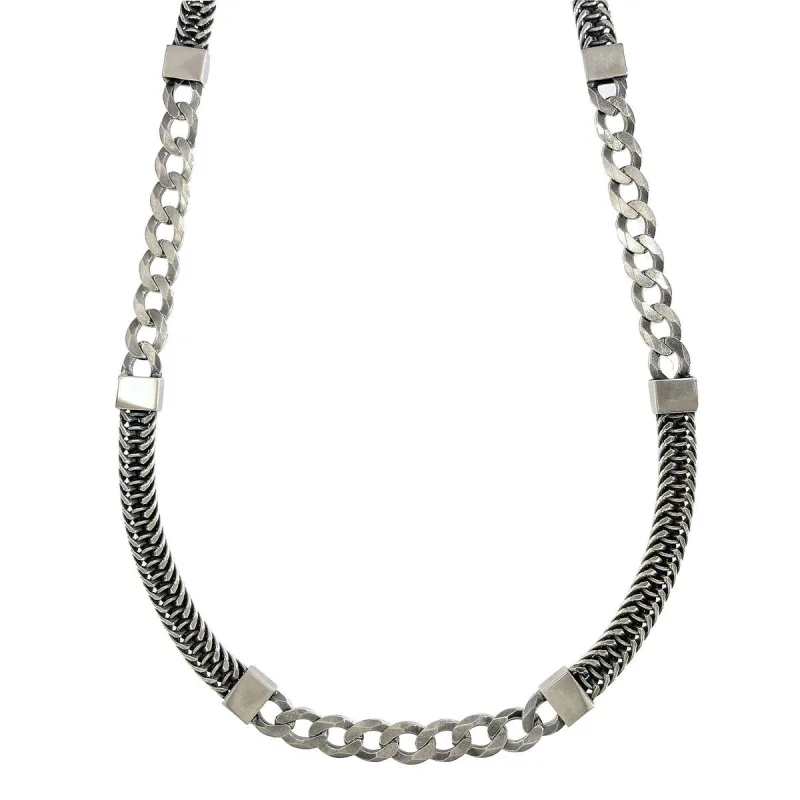 Strieborná pánska retiazka fox pancr dĺžka retiazky 50cm