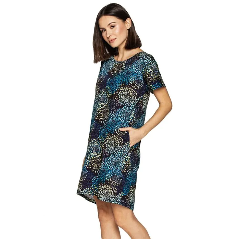 Luxusná nočná košieľka Juniper modro-čierna M