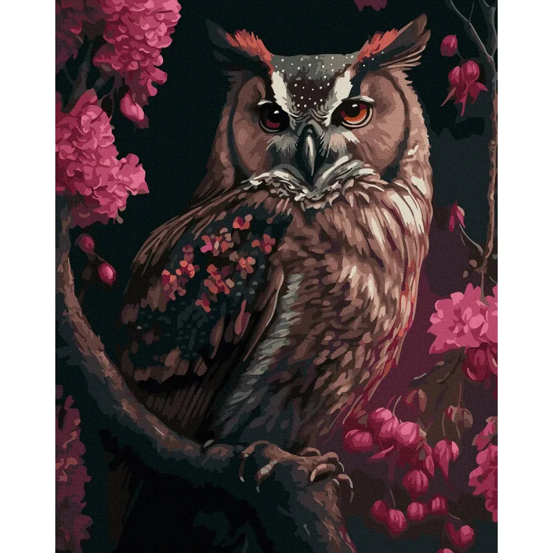 Norimpex Diamantové maľovanie Sovia elegancia 40x30cm