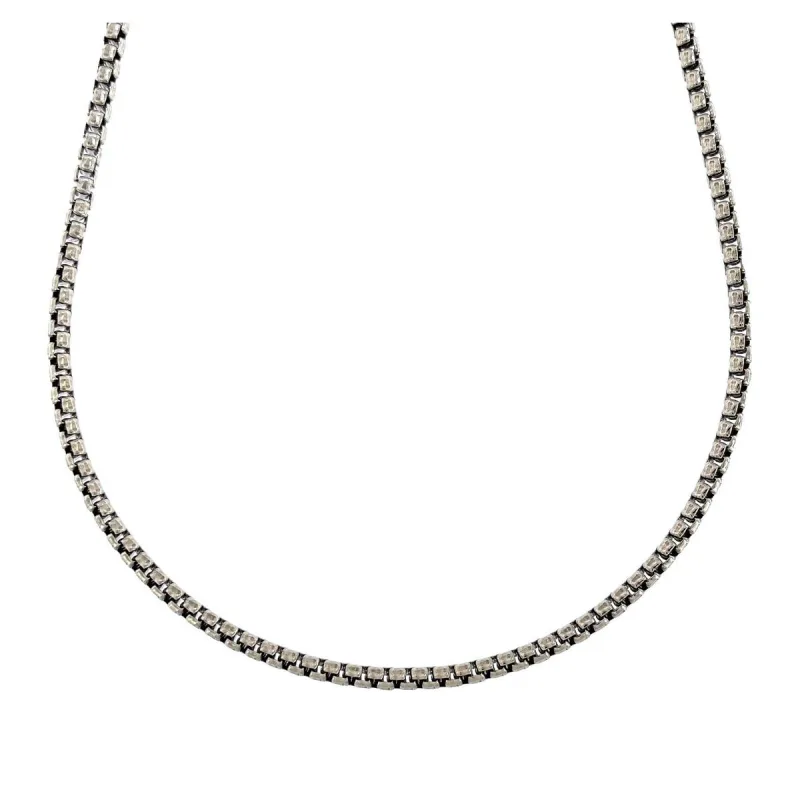 Strieborná retiazka box chain oxid dĺžka retiazky 70cm
