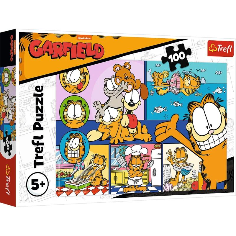 Puzzle pre deti Trefl 100 dielikov Lenivý Garfield