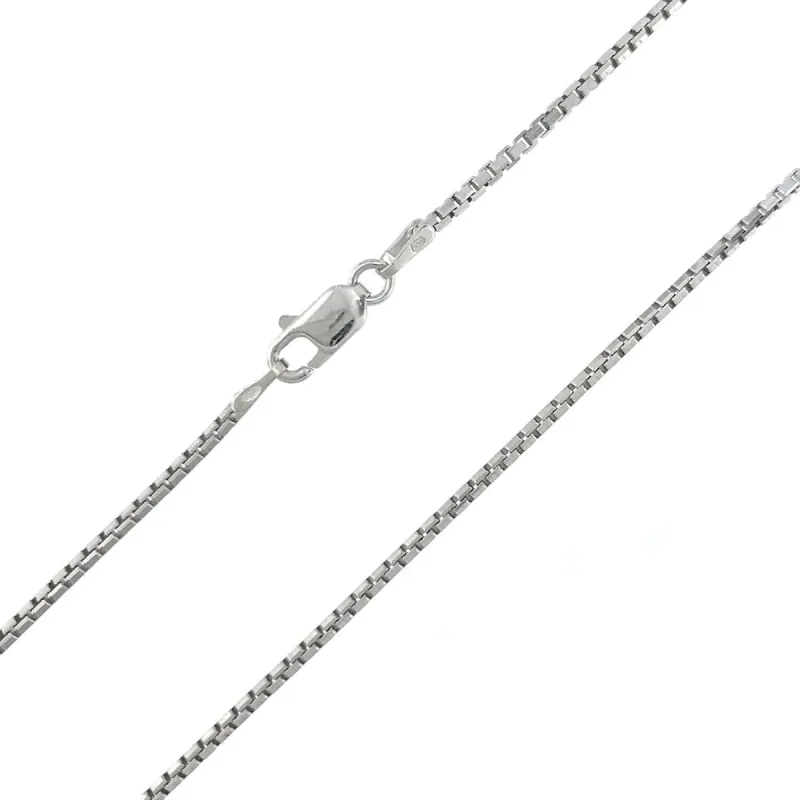 Strieborná retiazka box chain dĺžka retiazky 75cm