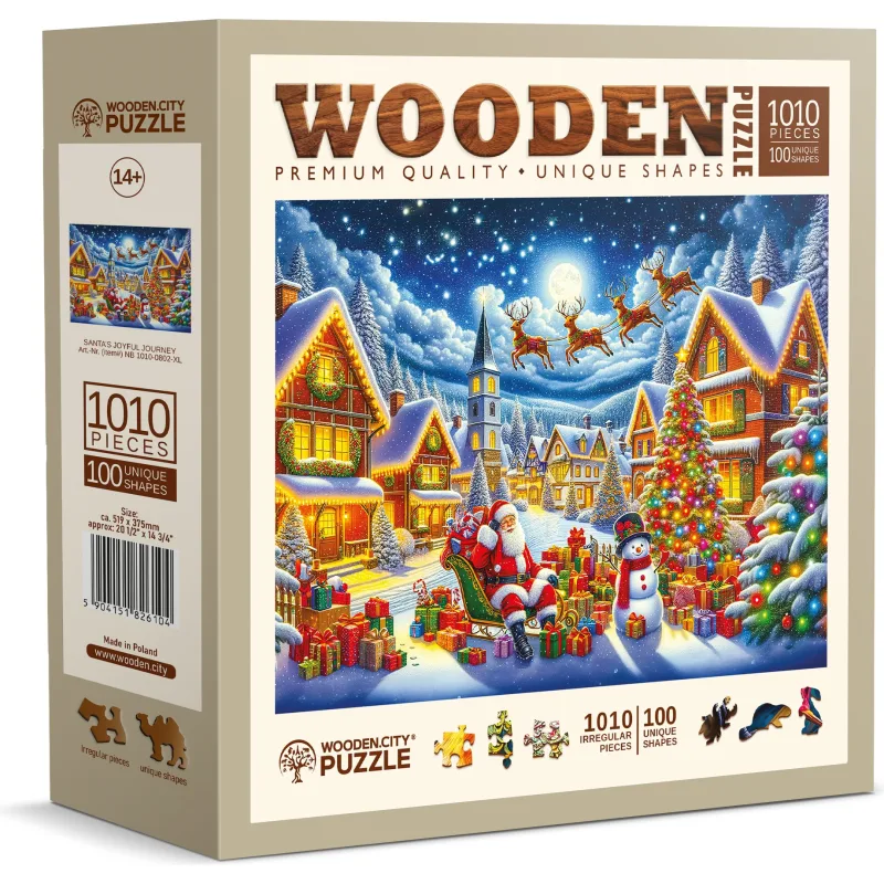 Drevené puzzle Wooden City 1010 dielikov Santova radostná cesta