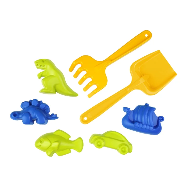 Lena Pieskový set, 7-dielny, hrable + lopatka