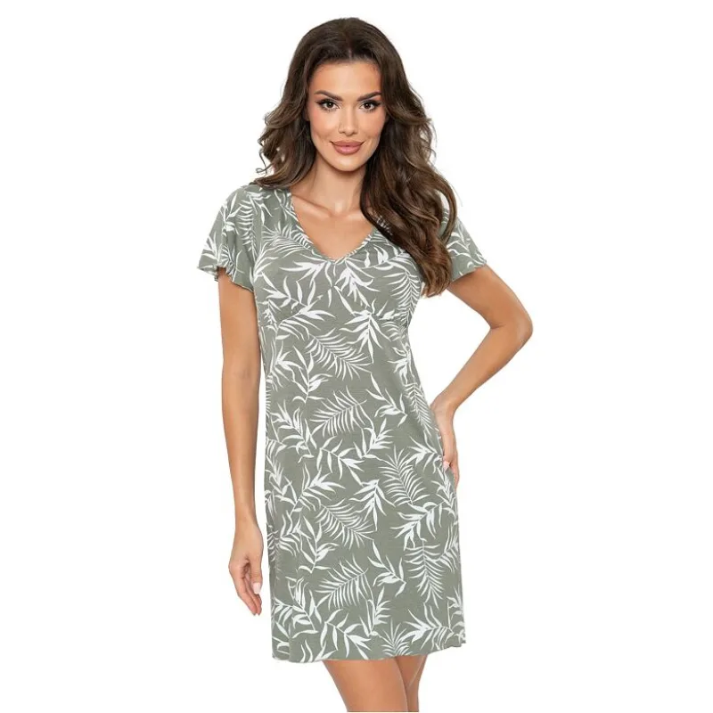 Nočná košieľka Paloma olivovo zelená S