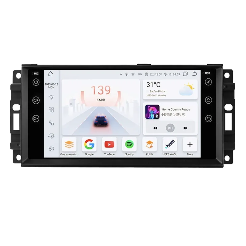 HIZPO JEEP7001 Autorádio 7“ Android 13 pro Jeep, Chrysler, Dodge, Chevrolet Model: 6SJEEP7001P (6+64GB) CHR6SJEEP7001P
