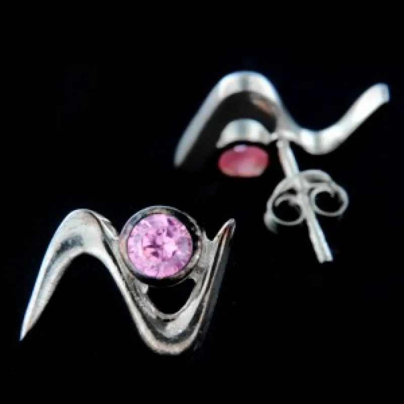 Strieborné náušnice na puzety KA E097 P