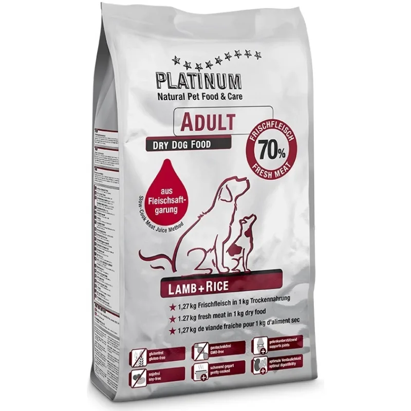 PLATINUM Natural Adult Lamb + Rice 15 kg