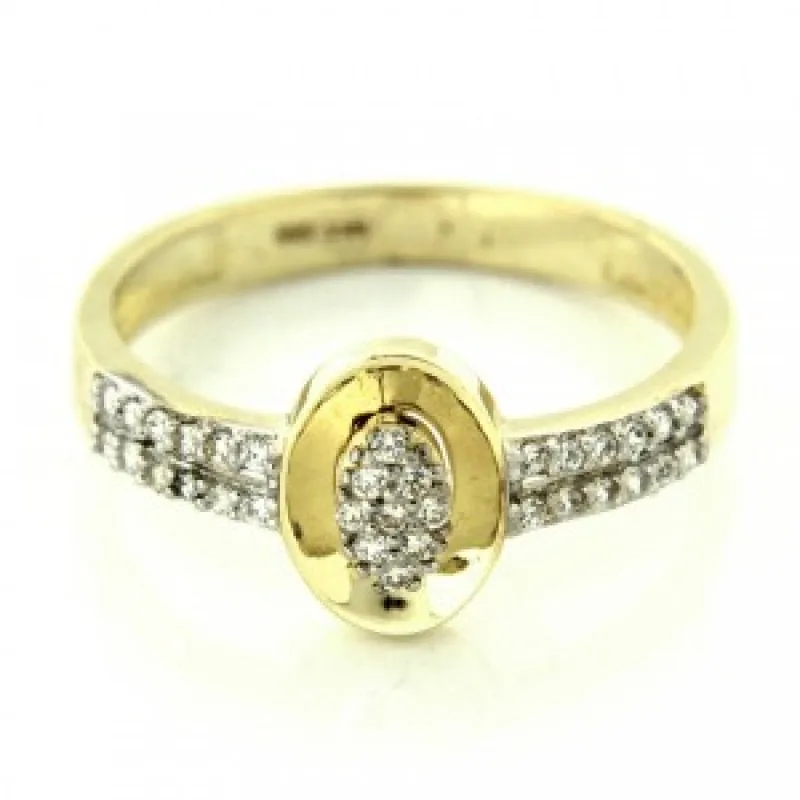 Zlatý prsteň s kameňom zo žltého zlata KA SAS005, 56, 2.25 g